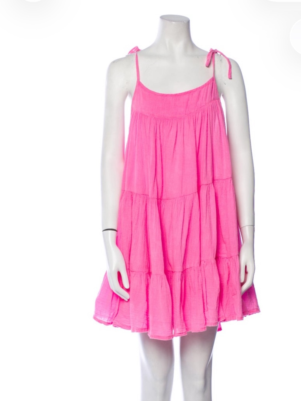 Honorine Pink Tiered Cotton Tent Dress Size Woman’s Size M